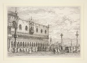 La Piera del Bando, V., fra serien Vedute (Views) af Canaletto (Giovanni Antonio Canal)