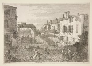 Le Porte del Dolo (The Locks of Dolo), fra serien Vedute (Views) af Canaletto (Giovanni Antonio Canal)