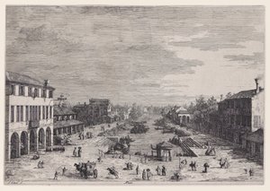 Mestre, fra serien Vedute (Views) af Canaletto (Giovanni Antonio Canal)