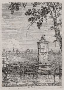 Det lille monument, fra serien Vedute (Views) af Canaletto (Giovanni Antonio Canal)