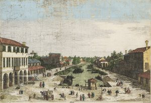 Canaletto Mestre farverig af Canaletto