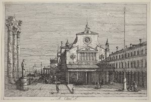 Fantasiudsigt over S. Giacomo di Rialto af Canaletto