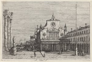 Imaginær udsigt over S. Giacomo di Rialto, ca. 17351746. af Canaletto