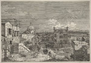 Fantasiudsigt over Venedig af Canaletto
