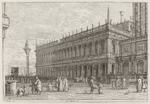 Boghandlen. V. [øverst til venstre] af Canaletto