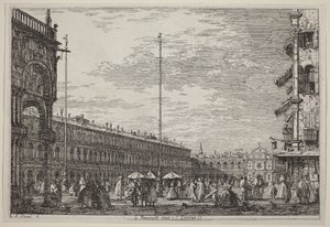 Procuratie Nuove og San Geminiano, V. af Canaletto
