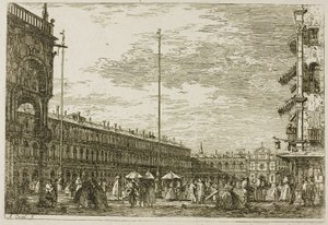 Le Procuratie niove e S. Ziminian V, fra Vedute af Canaletto