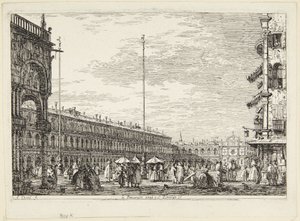 Piazza San Marco med Procuratie Nuove og San Geminiano af Canaletto