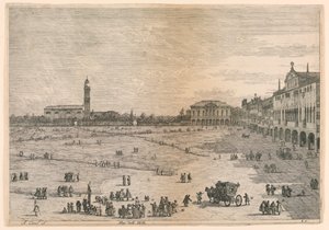 Prà della Valle (Prato della Valle, Padua), fra Andre udsigter taget fra andre steder af Canaletto