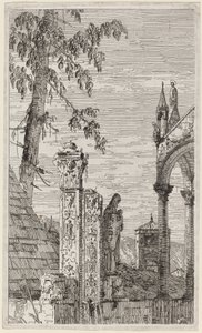 Biskoppens grav, ca. 17351746. af Canaletto