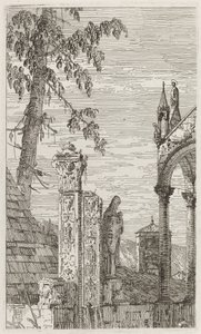 Biskoppens grav [center] af Canaletto