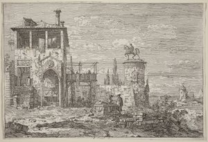 Ryttermonumentet af Canaletto