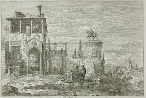 Ryttermonumentet, fra Vedute af Canaletto