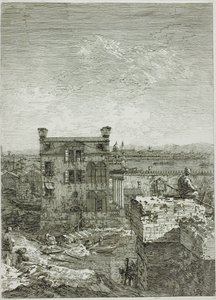 Huset med Peristilen, fra Vedute af Canaletto
