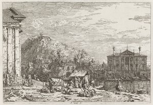 Markedet ved Dolo [nederst til venstre] af Canaletto