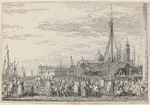 Markedet på Moloen af Canaletto