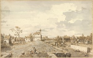 Porta Portello med Brenta-kanalen i Padua, 1740-1743 af Canaletto