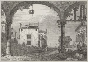 Søjlehallen med lanternen af Canaletto