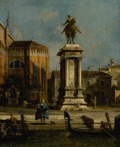 Udsigt til rytterstatuen af Bartolomeo Colleoni af Canaletto