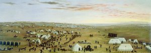Uruguaiana-lejren, Rio Grande, Brasilien af Candido Lopez
