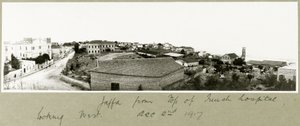 Jaffa fra toppen af det franske hospital ser mod vest, 2. december 1917 af Capt. Arthur Rhodes