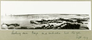 Udsigt over Gaza og Umbrella Hill, september 1917 af Capt. Arthur Rhodes