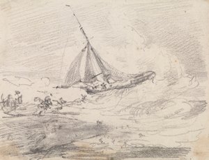 Et sejlskib i hård sø, Hastings af Capt. Thomas Hastings