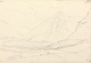 Grasmoor fra den vestlige base i Mellbreak, 2. august 1835 af Capt. Thomas Hastings