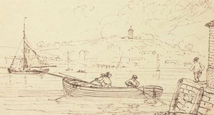 Skitse af bådmænd, West Cowes, 16. februar 1826 af Capt. Thomas Hastings