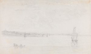 Skitse af Cowes, Isle of Wight, fra Solent af Capt. Thomas Hastings
