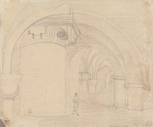 Undercroft, katedralen i Canterbury af Capt. Thomas Hastings