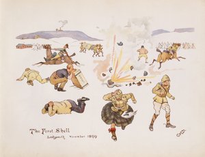 The First Shell, Ladysmith, 1899, fra The Leaguer of Ladysmith, 1900