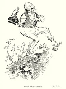 Dickens karakter: An Old Mad Gentleman (litho) af Captain Edward Henry Handley Read