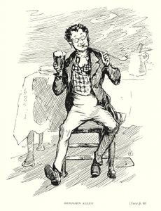Dickens karakter: Benjamin Allen (litho) af Captain Edward Henry Handley Read