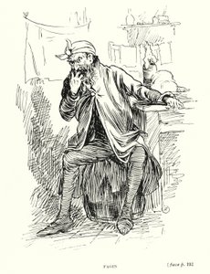 Dickens karakter: Fagin (litho) af Captain Edward Henry Handley Read