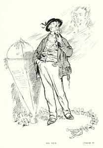 Dickens karakter: Mr Dick (litho)