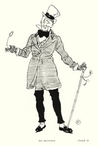 Dickens karakter: Mr Micawber (litho)
