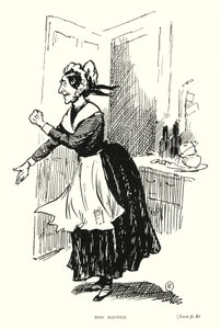 Dickens karakter: Mrs Raddle (litho) af Captain Edward Henry Handley Read
