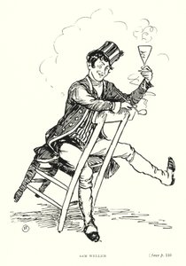 Dickens karakter: Sam Weller (litho)