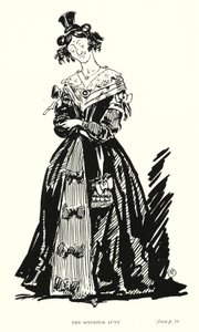 Dickens karakter: The Spinster Aunt (litho)