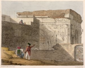Triumfbuen, Tripoli, planche 4 fra "A Narrative of Travels in Northern Africa", graveret af George Harley (1791-1871) 1821