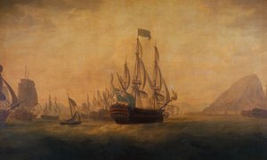 The Relief of Gibraltar af Admiral Lord Howe af Captain William Elliott