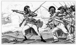 De frivillige i Sabots ved slaget ved Valmy, 20. september 1792, illustration fra 