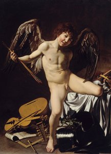 Tysk: Amor als Sieger Amor Vincit Omnia af Caravaggio