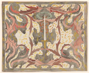 Dekorativt Stand Up Epee Design af Carel Adolph Lion Cachet