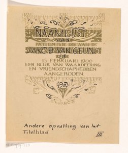 Huldeblijk an Jacob van Geuns af Carel Adolph Lion Cachet