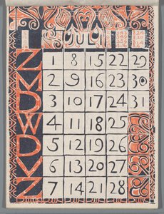 Kalenderblatt Juli 1900 af Carel Adolph Lion Cachet