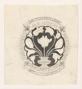 Design til en ex-libris af Johannes Enoch Neethling af Carel Adolph Lion Cachet