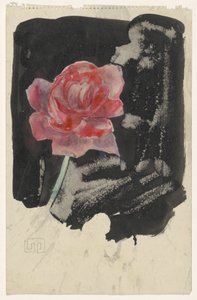 rød rose af Carel Adolph Lion Cachet