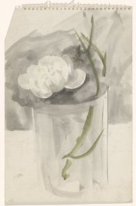 Hvid blomst i et glas af Carel Adolph Lion Cachet